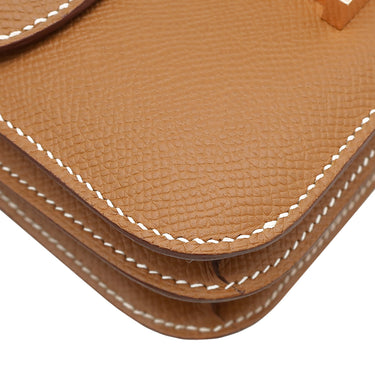 エルメス HERMES コンスタンス3 ミニ ミロワール ゴールド ヴォーエプソン ショルダーバッグ ローズゴールド金具 新品 未使用 茶 PG RG
