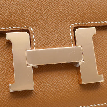 エルメス HERMES コンスタンス3 ミニ ミロワール ゴールド ヴォーエプソン ショルダーバッグ ローズゴールド金具 新品 未使用 茶 PG RG