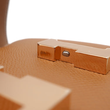 エルメス HERMES コンスタンス3 ミニ ミロワール ゴールド ヴォーエプソン ショルダーバッグ ローズゴールド金具 新品 未使用 茶 PG RG