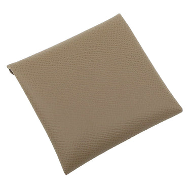 エルメス HERMES バスティア エトゥープ ヴォーエプソン コインケース シルバー金具 グレージュ