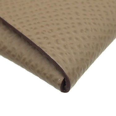 エルメス HERMES バスティア エトゥープ ヴォーエプソン コインケース シルバー金具 グレージュ