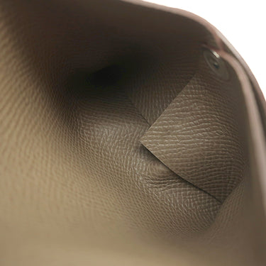 エルメス HERMES バスティア エトゥープ ヴォーエプソン コインケース シルバー金具 グレージュ