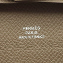 エルメス HERMES バスティア エトゥープ ヴォーエプソン コインケース シルバー金具 グレージュ