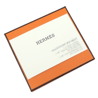 エルメス HERMES バスティア エトゥープ ヴォーエプソン コインケース シルバー金具 グレージュ