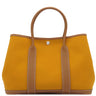 エルメス HERMES ガーデンパーティーPM サフラン×ゴールド トワルオフィシエ ネゴンダ トートバッグ シルバー金具 茶