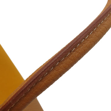 エルメス HERMES ガーデンパーティーPM サフラン×ゴールド トワルオフィシエ ネゴンダ トートバッグ シルバー金具 茶