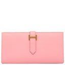 エルメス HERMES ベアンスフレ ローズコンフェッティ ヴォーエプソン 長財布 ゴールド金具 二つ折り財布