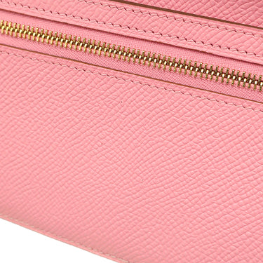 エルメス HERMES ベアンスフレ ローズコンフェッティ ヴォーエプソン 長財布 ゴールド金具 二つ折り財布