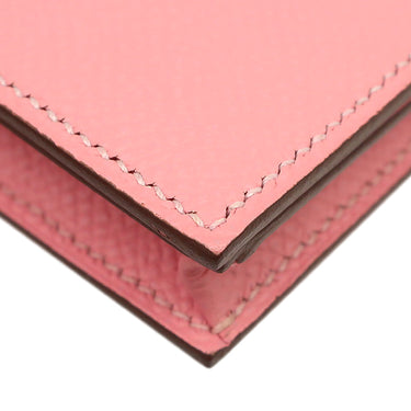 エルメス HERMES ベアンスフレ ローズコンフェッティ ヴォーエプソン 長財布 ゴールド金具 二つ折り財布