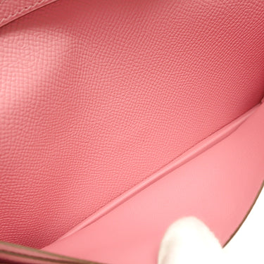 エルメス HERMES ベアンスフレ ローズコンフェッティ ヴォーエプソン 長財布 ゴールド金具 二つ折り財布