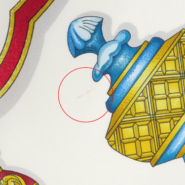 エルメス HERMES カレ90 CARRE ネイビー×ホワイト×マルチカラー シルク スカーフ 【Quimporte le flacon/香水瓶】