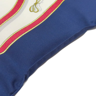 エルメス HERMES カレ90 CARRE ネイビー×ホワイト×マルチカラー シルク スカーフ 【Quimporte le flacon/香水瓶】