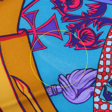 エルメス HERMES カレ90 CARRE パープル×グリーン×レッド シルク スカーフ 【Etendards et Bonnieres/旗】