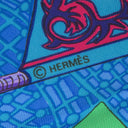 エルメス HERMES カレ90 CARRE パープル×グリーン×レッド シルク スカーフ 【Etendards et Bonnieres/旗】