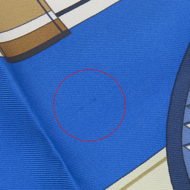エルメス HERMES カレ90 CARRE マリン×ゴールド×クレーム シルク スカーフ 【Voltes et Pirouettes/ヴォルト エ ピルエット】