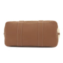 エルメス HERMES ガーデンパーティーPM エクリュ×ゴールド トワルアッシュ ネゴンダ トートバッグ シルバー金具 茶 トワルH