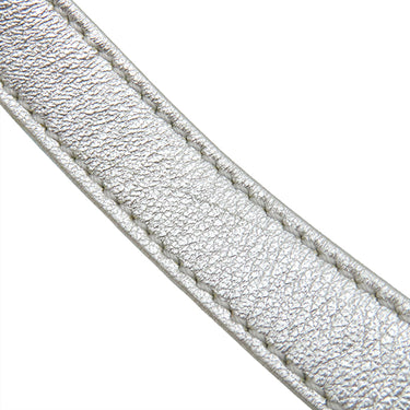 ミュウミュウ MIU MIU ロゴエンボス ショルダ― メタリックブルー×シルバー レザー ショルダーバッグ バイカラー 肩掛け