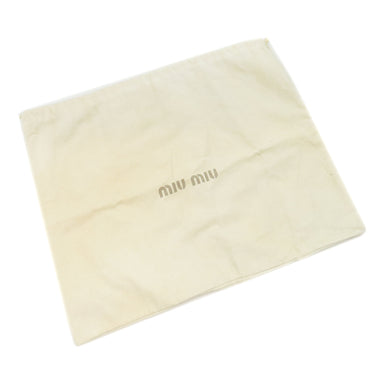 ミュウミュウ MIU MIU ロゴエンボス ショルダ― メタリックブルー×シルバー レザー ショルダーバッグ バイカラー 肩掛け