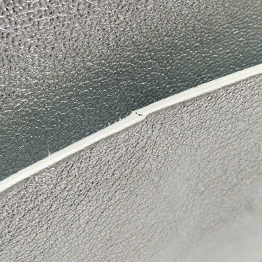 ミュウミュウ MIU MIU ロゴエンボス ショルダ― メタリックブルー×シルバー レザー ショルダーバッグ バイカラー 肩掛け