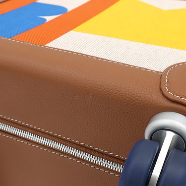エルメス HERMES R.M.S キャビン カプシーヌ×エクリュ×ベージュ×フォーヴ×オレンジ トリヨンレガッタ トワルアッシュプリュム キャリーバッグ シルバー金具 茶 スーツケース