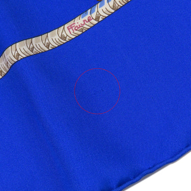 エルメス HERMES カレ90 CARRE ブルー×マルチカラー シルク スカーフ 青 【GRANDS FONDS/深海】