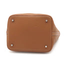 エルメス HERMES ピコタンロックMM エクラ ゴールド×エベンヌ トリヨンクレマンス スイフト ハンドバッグ シルバー金具 茶