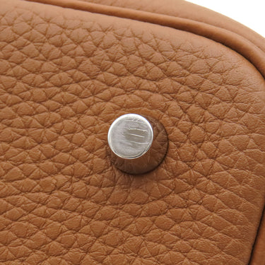 エルメス HERMES ピコタンロックMM エクラ ゴールド×エベンヌ トリヨンクレマンス スイフト ハンドバッグ シルバー金具 茶