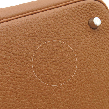 エルメス HERMES ピコタンロックMM エクラ ゴールド×エベンヌ トリヨンクレマンス スイフト ハンドバッグ シルバー金具 茶