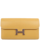 エルメス HERMES コンスタンス ロング パイユ×アガット リザード タデラクト 長財布 シルバー金具 二つ折り財布