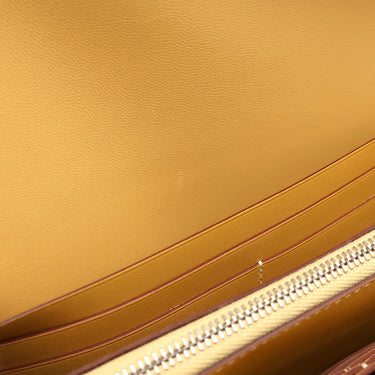 エルメス HERMES コンスタンス ロング パイユ×アガット リザード タデラクト 長財布 シルバー金具 二つ折り財布