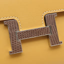 エルメス HERMES コンスタンス ロング パイユ×アガット リザード タデラクト 長財布 シルバー金具 二つ折り財布