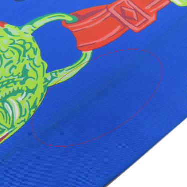 エルメス HERMES マキシツイリー ブルー×グリーン シルク スカーフ 【BRIDES de GALA/式典用馬勒】