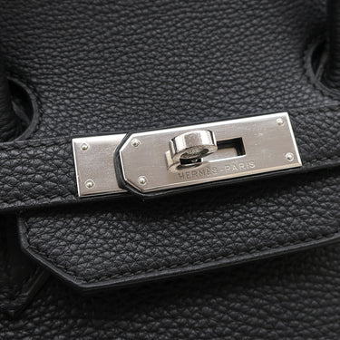 エルメス HERMES バーキン35 ブラック トゴ ハンドバッグ シルバー金具 黒