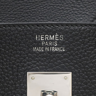 エルメス HERMES バーキン35 ブラック トゴ ハンドバッグ シルバー金具 黒