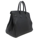 エルメス HERMES バーキン35 ブラック トゴ ハンドバッグ シルバー金具 黒