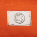 エルメス HERMES サックドパンサージュ グルーム ネイビー×オレンジ コットン ポリウレタン ポリアミド 2WAYバッグ シルバー金具 紺 ショルダー トート