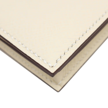 エルメス HERMES ベアンスフレ タッチ ナタ×ベージュサブレ ヴォーエプソン アリゲーター 長財布 シルバー金具 新品 未使用 アイボリー クロコ 二つ折り財布