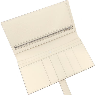 エルメス HERMES ベアンスフレ タッチ ナタ×ベージュサブレ ヴォーエプソン アリゲーター 長財布 シルバー金具 新品 未使用 アイボリー クロコ 二つ折り財布