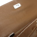 エルメス HERMES ケリーウォレット ロング タバックキャメル アリゲーター 長財布 シルバー金具 茶 クロコ