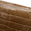 エルメス HERMES ケリーウォレット ロング タバックキャメル アリゲーター 長財布 シルバー金具 茶 クロコ