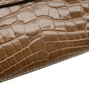 エルメス HERMES ケリーウォレット ロング タバックキャメル アリゲーター 長財布 シルバー金具 茶 クロコ