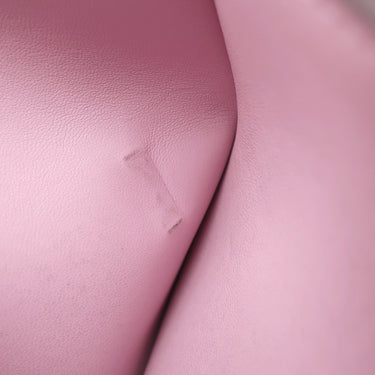 エルメス HERMES ベアンコンパクト ヴェルソ ライム×モーヴシルベストル ヴォーエプソン 二つ折り財布 シルバー金具 黄色 ピンク バイカラー