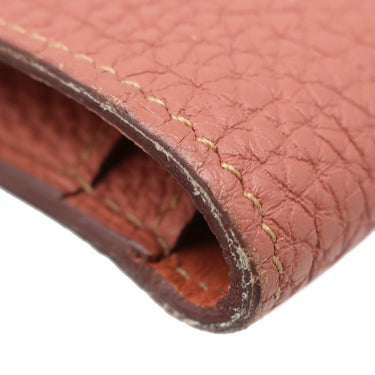 エルメス HERMES ドゴンデュオ ドゴンGM ロージー トゴ 長財布 マットシルバー金具