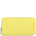 エルメス HERMES アザップロング シルクイン ライム ヴォーエプソン 長財布 シルバー金具 黄色 ラウンドファスナー