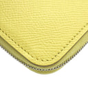 エルメス HERMES アザップロング シルクイン ライム ヴォーエプソン 長財布 シルバー金具 黄色 ラウンドファスナー