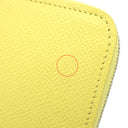 エルメス HERMES アザップロング シルクイン ライム ヴォーエプソン 長財布 シルバー金具 黄色 ラウンドファスナー