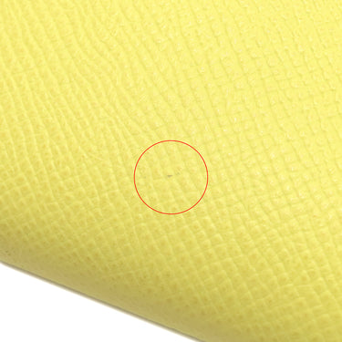 エルメス HERMES アザップロング シルクイン ライム ヴォーエプソン 長財布 シルバー金具 黄色 ラウンドファスナー