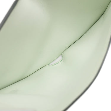 エルメス HERMES ベアンコンパクト ヴェルソ ヴェールコミック×ヴェールフィズ ヴォーエプソン 二つ折り財布 シルバー金具 緑 バイカラー