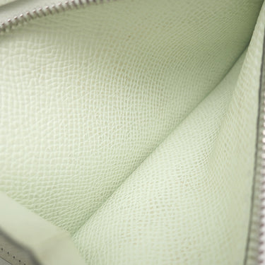 エルメス HERMES ベアンコンパクト ヴェルソ ヴェールコミック×ヴェールフィズ ヴォーエプソン 二つ折り財布 シルバー金具 緑 バイカラー