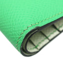 エルメス HERMES ベアンコンパクト ヴェルソ ヴェールコミック×ヴェールフィズ ヴォーエプソン 二つ折り財布 シルバー金具 緑 バイカラー